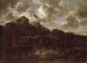 Jacob van Ruisdael Mountainous and wooded landscape with a river oil painting reproduction